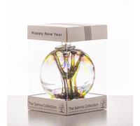 10cm Spirit Ball Happy New Year Sienna Glass Multi One Size