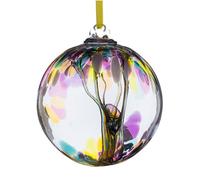 Sienna Glass Spirit Ball, Multi-Colour Pink, 11 x 11 x 14 cm