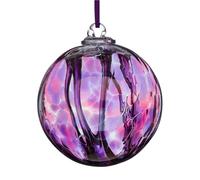 10cm Spirit Ball Pink & Purple Sienna Glass Pink One Size