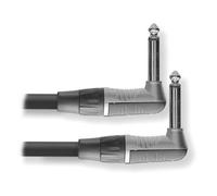 10cm Stagg 6.3mm Jack Angled Mono(M) - 6.35mm Jack (M) Angled Mono Patch Cable