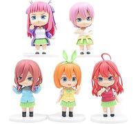 10cm The Quintessential Quintuplets Action Figures Collectible Anime Model Statue, PVC Environmental Protection Materials Suitable for Home Office Desk Decorative Ornaments Toy(5pcs)