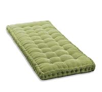 10cm Thick 2/3 Seater Bench Cushion, 100cm/120cm Cotton Sofa Floor Cushion, 150x35cm Green Outdoor Swing Mattress, Comfortable Garden Furniture Accessory