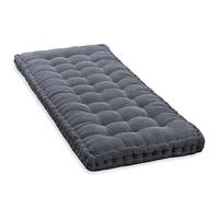 10cm Thick Dark Grey Bench Cushion for 2/3 Seater Sofa, 100/120cm Cotton Floor Mattress for Home, Garden, Patio, Swing, Comfort Pad 100x35cm