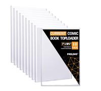 10ct Current Comic Book Toploaders - Modern Comic Book Toploader, Crystal Clear Regular Comic Book Topload, Premium PVC Comic Book Holder, Crystal Clear Protection for Display, Storage, Collection