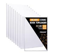10ct Silver-Age Comic Book Toploaders - Crystal Clear Comic Book Toploaders, Premium PVC Comic Book Topload, Hard Plastic Comic Book Holders, Protection for Display, Storage, Collection