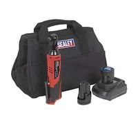Sealey 12V SV12 Series 3/8"Sq Drive Ratchet Wrench Kit - 2 Batteries CP1202KIT, Red/Black