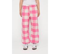 10DAYS Bar Jogger Foam Check Bright Pink size M | Wide Pants Outlet | Women | Pink M