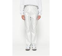 10DAYS Flared Pants Leatherlook Silver size XL | Leather Pants Outlet | Women | Gray XL