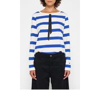 10DAYS Longsleeve Tee Bow Stripe Ecru/electric Blue size XS | Longsleeves Outlet | Women | Brown XS