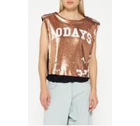 10DAYS Padded Top Sequins Rose Gold size M | Tank Tops Outlet | Women | Pink M