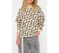 10DAYS Raw Edge Sweater Leopard 1292 size 2XL | Longsleeves Outlet | Women | 2XL