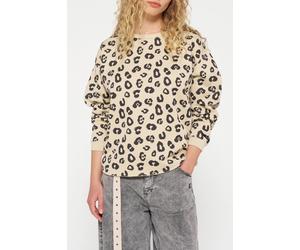 10DAYS Raw Edge Sweater Leopard Oyster size L | Longsleeves Outlet | Women L