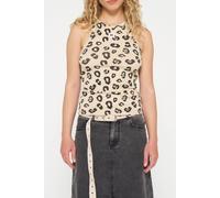 10DAYS Tank Top Rib Leopard Oyster size XL | Tank Tops Outlet | Women XL