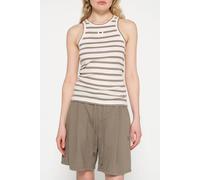 10DAYS Tank Top Rib Stripes Ecru/sage size L | Tank Tops Outlet | Women | Brown L