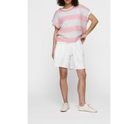 10DAYS Thin Knit Tee Dark Raspberry/white Grey Melee size M | Sweaters Outlet | Women | Pink M