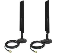 10dBi Dual Band WiFi 6E Antenna 6GHz 2.4GHz 5GHz RP-SMA Antennae with Extension Cable Magnetic Base for PC Desktop Computer PCI PCIe Bluetooth 6E Card Wireless Network Router