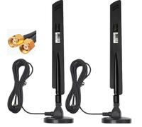 10dBi Dual Band WiFi Antenna 2.4GHz 5GHz RP-SMA with 6.5ft Extension Cable for PC Desktop Computer PCI PCIe WiFi Bluetooth Card Wireless Network Router