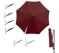10ft 11.5ft Round Cantilever Umbrella Replacement Canopy 8 Ribs Garden Umbrella Canopy Replacement Cloth Parasol Top Cover For Patio Market Backyard Deck(350cm(11.5ft))