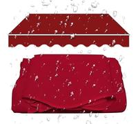 10ft 12ft 16ft 20ft Manual Retractable Sun Shade Cover WaterResistant Fabric Replacement Top for Sune Shelter Red Canvas (12x10ft/365x300cm)