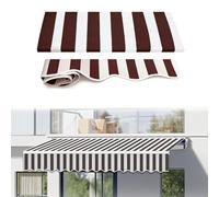 10ft 12ft Retractable nings Replacement Canvas Sun e Shelter Outdoor Patio ning Fabric with Brown White Stripes Top Cover for 8.2x5ft/2.5x1.5M