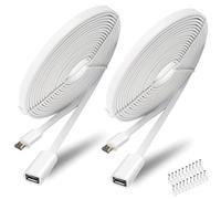 10FT 2Pack Power Extension Cord for WyzeCam, Yi Camera, Oculus Go, Echo Dot Kid Edition, Netvue, Nest Cam, Blink, Arlo Pro Q, Furbo Dog and Home Smart Security Camera Charging Cable