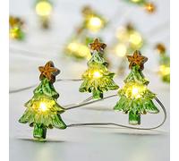 10ft 30 Christmas Tree LED String Lights Battery Powered with 8 Flicker Modes, Remote and Timer for Christmas, Winter, Wedding, Birthday Parties, DIY Home Mantel Decoration (Christmas Tree)