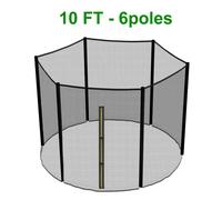 (10FT(305cm) - 6 poles NET) Greenbay 6ft 8ft 10ft 12ft 13ft 14ft Premium Replacement Safety Enclosure Net Netting (Net Only, Poles Not Included) | 4mmx4mm UV resistant