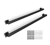 10FT/3M 20FT/6M Industrial Black Zinc Coated Wall-Mounted Anti-Slip il for Indoor/Outdoor Stairs Porch Railing Heavy-Duty Tube Safety Rail (Size: 5.1m)