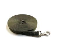 10ft 3m Horse Lunge Line/Large Dog Training Lead 25mm Cushioned Webbing And Heavy Duty Fluted Trigger Clip In (Olive Green)