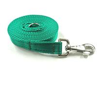 10ft 3m Horse Lunge Line Large Dog Training Lead Large 25mm Cushioned Webbing And Heavy Duty Fluted Trigger Clip In (Emerald Green)