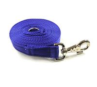 10ft 3m Horse Lunge Line Large Dog Training Lead Large 25mm Cushioned Webbing And Heavy Duty Fluted Trigger Clip In (Royal Blue)