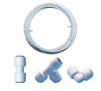 10ft 5/16" Ice Maker Tubing Kit : Quick Connect Push-to-Lock Fittings (Tee + Elbow + Straight) for RO Water Filter/Refrigerator Ice Maker System - All-in-One Water Line Replacement Solutio