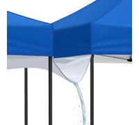 10ft Canopy Canopy Rain Gutter with Adjustable Straps, Waterproof Awning Gutter for 10x10 Pop Up Tents, Outdoor Event Camping Party Accessory, Fits EZ Up, Coleman, Generic Canopies (White)