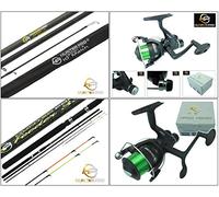 10ft Carbon Float Match Fishing Rod & Reel + 11ft Feeder Fishing Rod & Reel Set