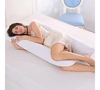 10ft Comfort U Shape Pillow & Cover Full Total Body Pregnancy Maternity Support U Pillow Cover White