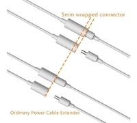 10ft Extension Cable for Echo Pop and Echo Dot 3rd 4th 5th Gen, Waterproof Dustproof Power Lead with Safety Connector, Copper Core Insulated Cord for Secure