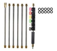 10FT Gutter Cleaning Tool Pressure Washer Extension Wand with 6 Nozzle Tips6039