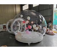 10ft Inflatable Bubble House with Bouncing Bottom， Bubble Balloon House with Air Blower and Air Pump Inflatable Dome for Party