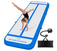 10FT Inflatable Gymnastics Tumbling Mat with 2-in-1 Safety Guide Lines