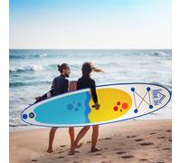 HOMCOM 10Ft Inflatable Surfing Boards With Paddle Fix Bag Air Pump Backpack Multi, Multi