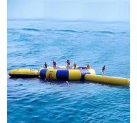 10FT Inflatable Water with Slide & Jump Bag - Floating Water Play Platform for Lakes, Pools & Calm Seas - Perfect for Summer Fun & Family Activities