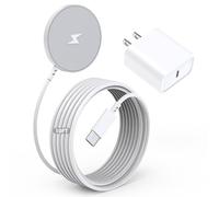 10FT Magnetic Wireless Charger Apple Fast Mag-Safe Charger,with 15W USB C Fast Charging PD Block for iPhone 16/16 Plus/16 Pro/Pro Max/iPhone 15/15 Plus/15 Pro/15 Pro Max/14/13/12/11/AirPods 3/2(White)