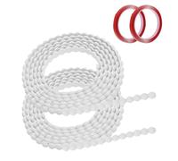 10FT Molding Trim,for Ceilings Wallpaper Border Self Adhesive,Caulk Strip for Mirror Frame Backsplash Tile Edge Ceiling Cabinet TV Wall DIY Home Decor & Protection (White-3M-2pcs)