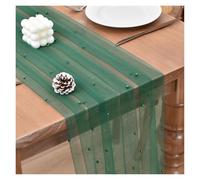 10FT Pearl White Gauze Table Runner - Elegant Dining & Holiday Decor for Wedding Birthday & Home Parties - Perfect for Stylish Table Settings (6)