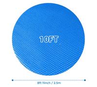 (10Ft Pool Cover (Inflatable Pool)) Solar Pool Cover for 8, 10, 12 & 15ft Fast Set Inflatable Paddling Swimming Pool