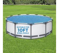 (10Ft Pool Cover (Steel Pool)) Solar Pool Cover for 8, 10, 12 & 15ft Fast Set Inflatable Paddling Swimming Pool