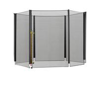 HOMCOM 10ft Trampoline Net Replacement Safety Net Enclosure Net Spare w/ 6 Poles