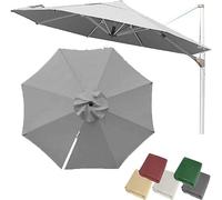 10ft Round Offset Umbrella Canopy Replacement - 8-rib Cantilever Garden Patio Shade, Uv-resistant Fabric For Yard & Pool, Durable Outdoor Parasol Top Taupe Single top-3m(10ft)