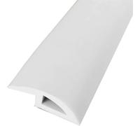 10FT Rubber Bond Floor Transition Strip, Self-Adhesive Vinyl Flooring Transitions Laminate Floor Cover Strips, Edging Trim Strip for Threshold Transitions with a Height Less Than 5-20MM(White,10mmx10F