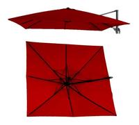 10ft Square Patio Umbrella Replacement Canopy Outdoor Cantilever Top Cover for Market Table Burgundy 4x (13x9.8ft) - Weather-Resistant Umbrella Cloth